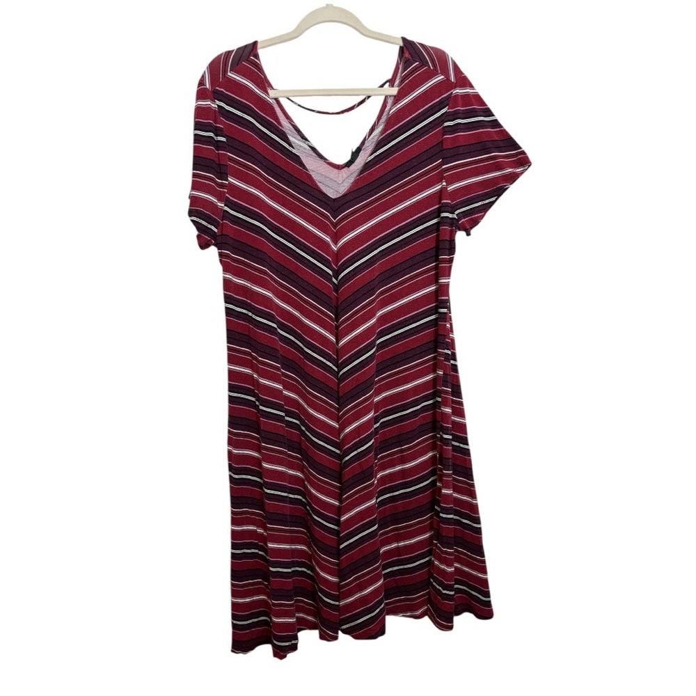 Striped Red and Black Mini Dress